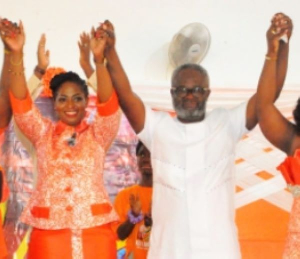 Percival Kofi Akpaloo and his running mate, Elizabeth Sam