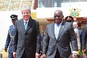 President Nana Addo Dankwa Akufo-Addo with Prime Minister, Paolo Gentiloni
