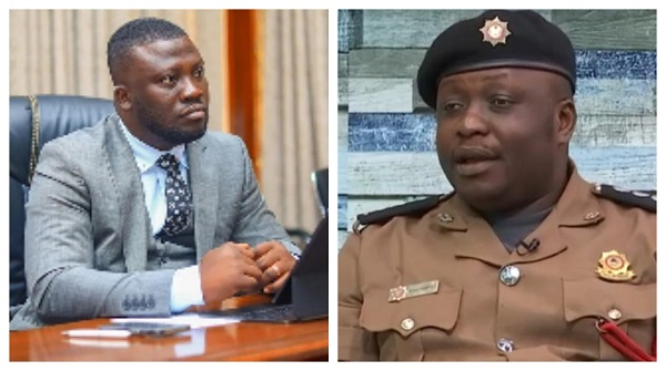 Ashanti Regional Minister, Dr Frank Amoakohene (L) and GNFS PRO, Alex King Nartey