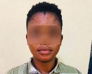 Augustina Adoma has been accused of stabbing her ex-boyfriend after seeing him with another woman
