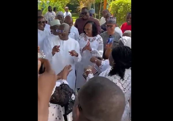 Vice President Dr. Mahamudu Bawumia dancing during his birthday party