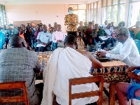 A meeting between Some traditional council and GES of Ketu South
