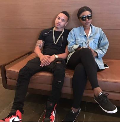 Elegant Ghanaian music personality Becca with American singer cum actor Rotimi