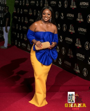 Jackie Appiah slaying the red carpet at the 5th Afrima