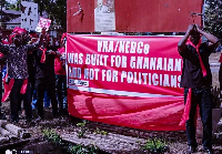 Some VRA staff members during a protest