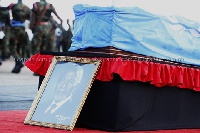 The body of the late diplomat, Kofi Annan laid in state