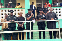 DCOP Francis Yiribaare( M) addressing the students