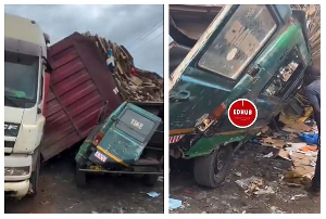 A picture of the tipper truck lying on the Sprinter bus
