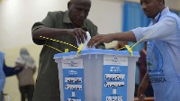 A man casts his ballot on November 16, 2016, in Baidoa, Somalia. PHOTO | AFP