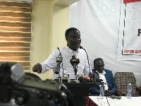 Historian Yaw Anokye Frimpong during his unveiling as the presidential candidate of the PRM