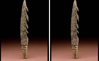 Katanda bone harpoon/photo credit: Smithsonian's Human origins