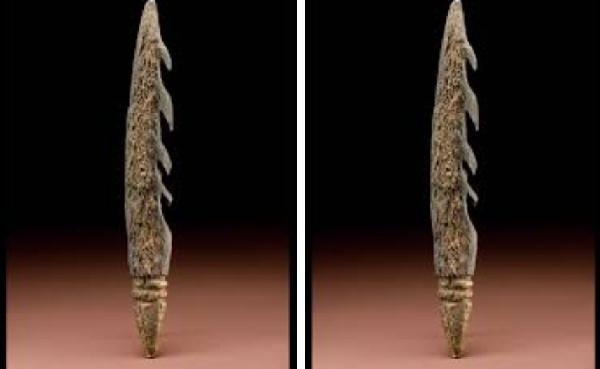 Katanda bone harpoon/photo credit: Smithsonian's Human origins