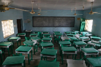 Empty classroom after the Jangebe school abduction