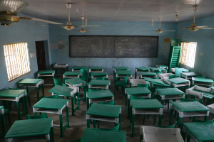 Empty classroom after the Jangebe school abduction