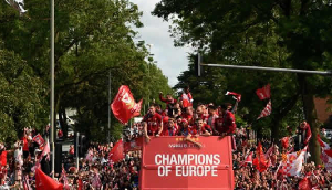 Liverpool fans throng streets for team's open-top bus parade