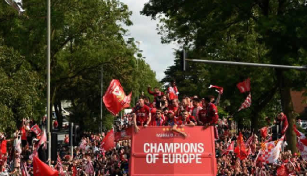 Liverpool fans throng streets for team's open-top bus parade