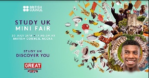 The Study UK Mini Fair is scheduled for July 20, 2018 at the British Council in Accra