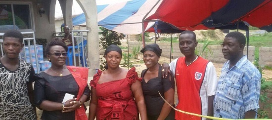 Dzifa Gomashie with family of late Bob Okala