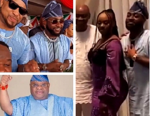 Davido and Chioma made an appearance at Ademola Adeleke's inuagration