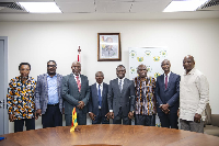 The health minister with members of the committee