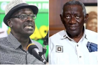 Kwaku Azar (L) questions why former President Kufuor (R) is now criticising Akufo-Addo’s government