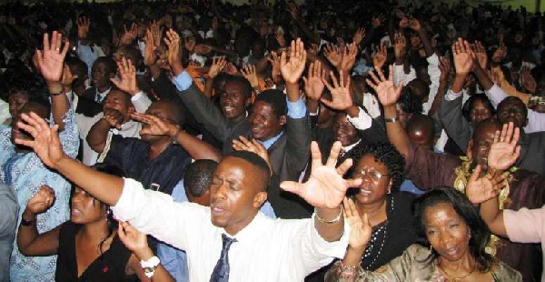 File photo of Christians gathered in prayer
