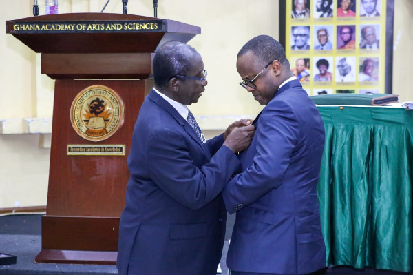 Dr. Maxwell Opoku-Afari being decorated