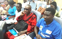George Frimpong (in spectacles) is the Central Regional President of Ghana Federation of Disability
