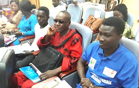 George Frimpong (in spectacles) is the Central Regional President of Ghana Federation of Disability