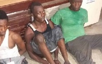Three suspected robbers were arrested at Nungua in Accra yesterday