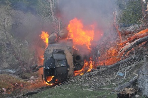 Two people reportedly die in helicopter crash at Tema Community 1 Two people reportedly die in helicopter crash at Tema Community 1