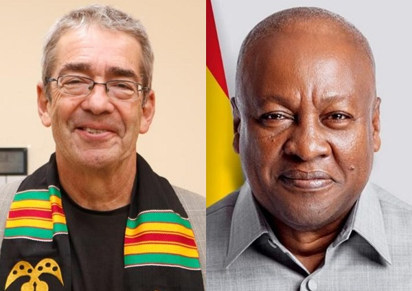 Israel Ambassador Roey Gilad (L) and President John Dramani Mahama (R)