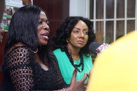 Catherine Afeku, Minister of Tourism, Arts and Culture speaking at the launch