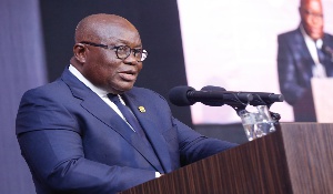 President Akufo-Addo speaking at a lecture commemorating centenary celebration of Nelson Mandela