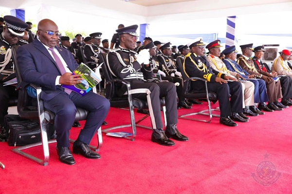 Vice President Dr. Bawumia seated with the IGP and other senior police officers