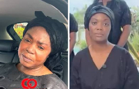 (L) Akosua Brempomaa and Daddy Lumba's eldest daughter, Denise (R)