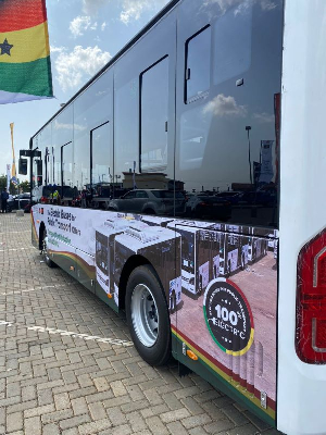 One of the buses on display at the launch