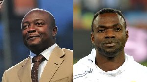 Abedi Pele (L) and John Mensah (R), former captains of the Black Stars