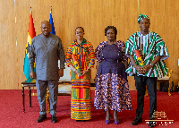 President John Mahama, Vice President and the two ministers in a photograph