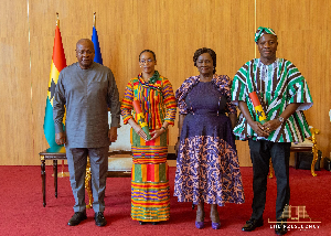 President John Mahama, Vice President and the two ministers in a photograph