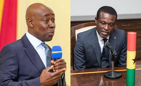 Thaddeus Sory (L) has shared his view on the future of Kissi Agyebeng’s office