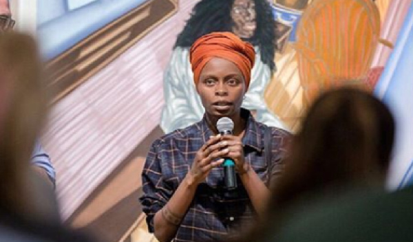Nigerian-American artist, Toyin Ojih Odutola speaking at her solo art exhibitions