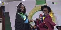 Birago Sarpong Afrifa receiving one of her awards