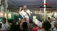 PPP running mate  Bridgitte Dzogbenuku addressing traders at the Makola market in Accra