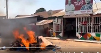 Angry NDC members in Ashanti Mampong burn party property over MCE appointment