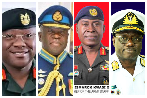 Some of the top Generals in the Ghana Armed Forces