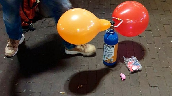 File photo: Nitrous oxide in balloons