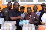 KATH CEO Dr Paa Kwesi Baidoo making the donation