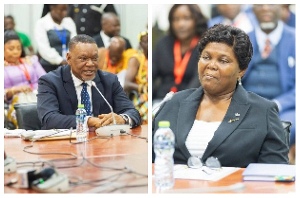 Supreme Court nominees Justice Senyo Dzamefe (L) and Justice Janapare Bartels-Kodwo (R)
