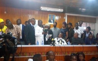 Image of Mohammed Adjei Sowah during the swearing-in.